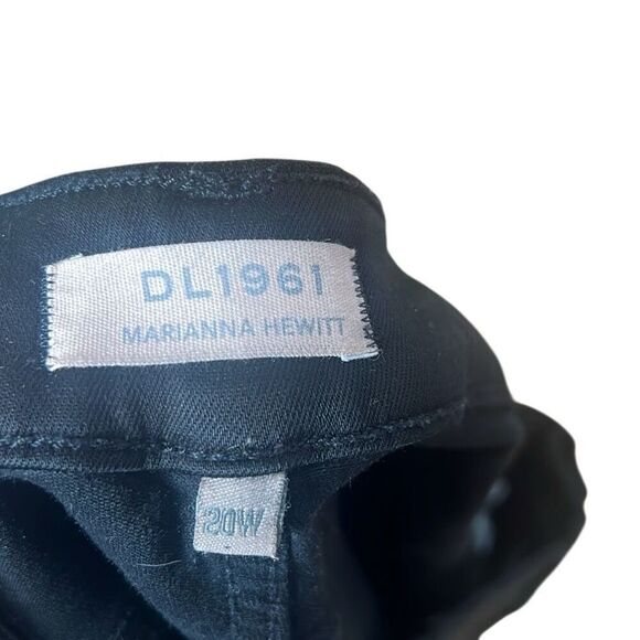 DL1961 Marianna Hewitt Coated Instasculpt Bridget Cropped Pants Black Size 20W - Picture 8 of 11